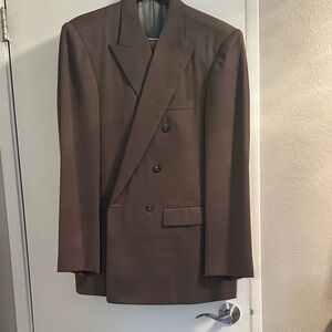 Men's Brown Double-Breasted suit.  Custom made